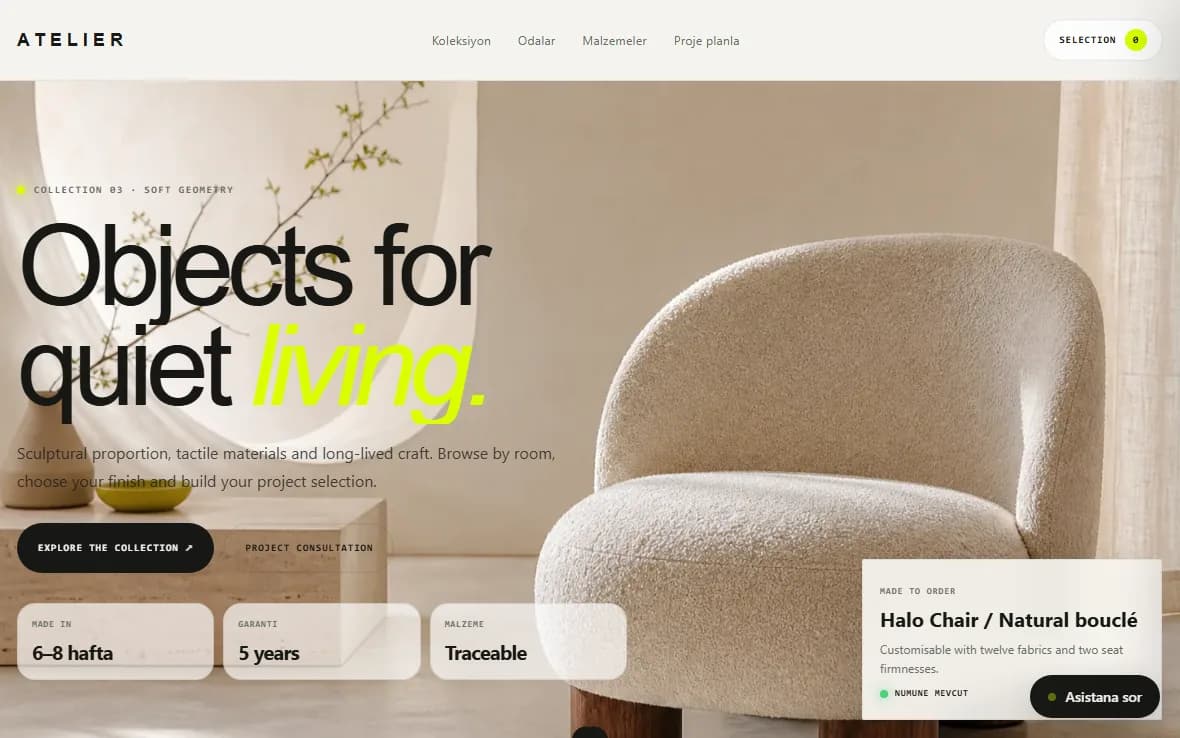 Atelier — Furniture · Catalogue